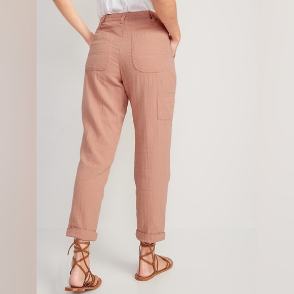 NWT Old Navy High-Waisted Slouchy Cropped Tapered Workwear Pants - Picture 2 of 5